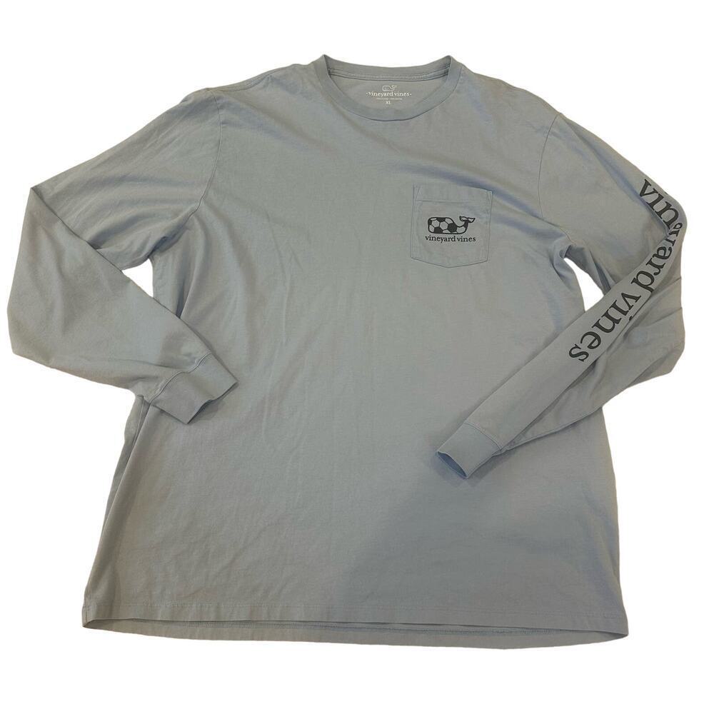 Vineyard Vines Logo Tee sz XL Men's Soccer Vineyard Vines Blue Long Sleeve Tee